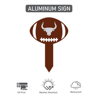 Custom Mascot Aluminum Yard Sign 10x14, Rust-Free Personalized Metal Lawn Sign Integrated Stake, School Spirit Day Football Sports Decor