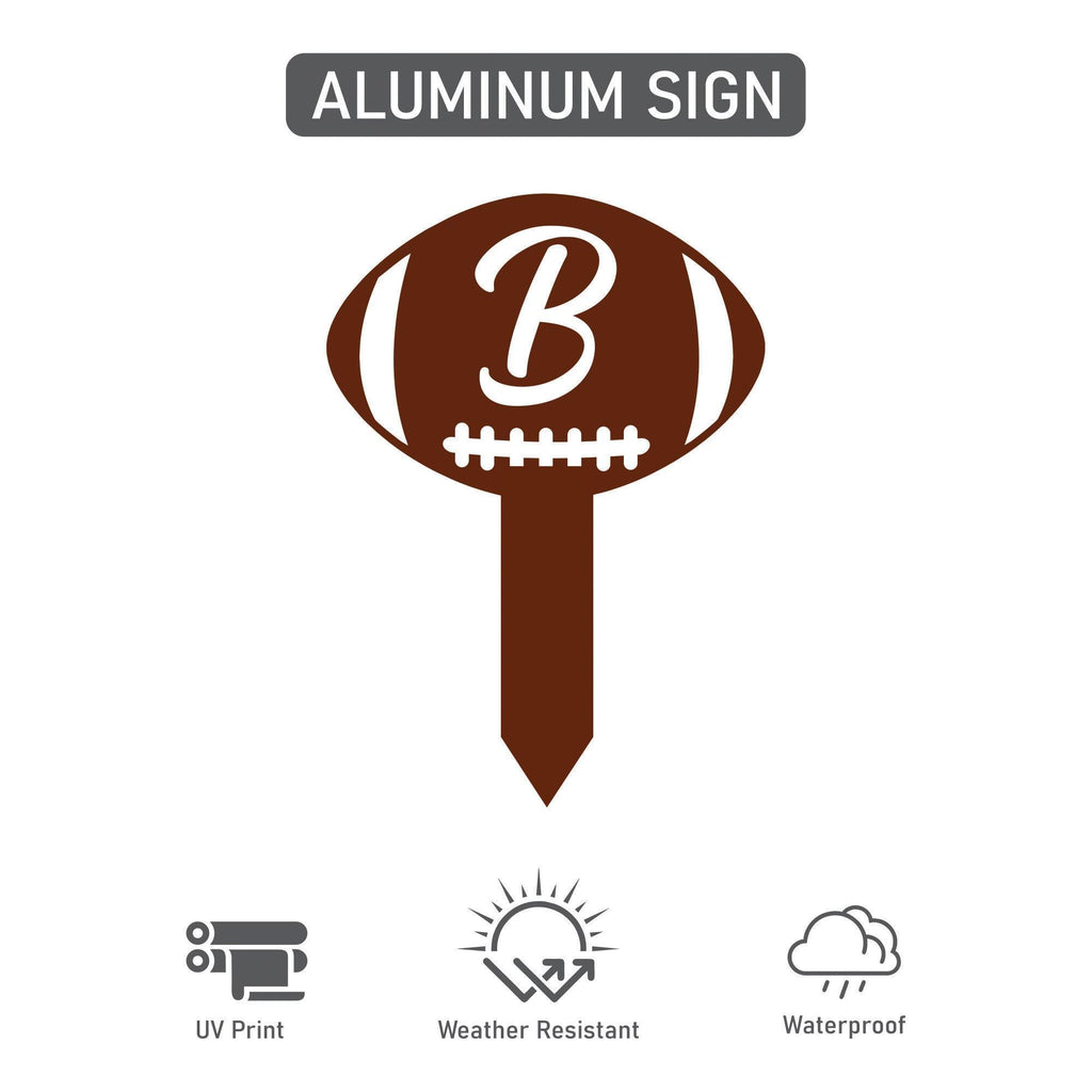 Custom Mascot Aluminum Yard Sign 10x14, Rust-Free Personalized Metal Lawn Sign Integrated Stake, School Spirit Day Football Sports Decor