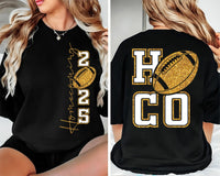 Hoco 2025 Shirt, Homecoming 2025 Shirt, High School Homecoming Football Tee, Front Back