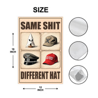 No Kings In America Garden Flag, Double Sided, Different Hats, Democracy Not Oligarchy, Anti-Trump, Resist Racism Flag, Resist Fascism Flag