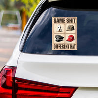 No Kings Protest Vinyl Sticker, Democracy Not Oligarchy, Different Hat, Anti-Trump, Resist Racism, Resist Fascism Bumper Sticker, 6" x 4.5"