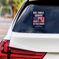 God Family Country Vinyl Sticker, A True Patriot Charlie Kirk, Charlie Kirk Freedom, Charlie Kirk Is My Hero Bumper Sticker, 6" x 4.5"