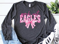 Custom Pink Out Mascot Long Sleeve Shirt, Breast Cancer Awareness Game Day Shirt, Custom School Spirit Tee