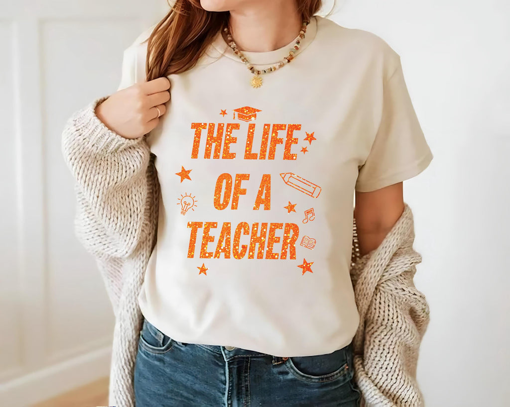The Life of a Teacher Shirt, Custom Eras Teacher Shirt, In My Teacher Era Shirt, Teacher Gift for Her Shirt, Teacher Appreciation Shirt