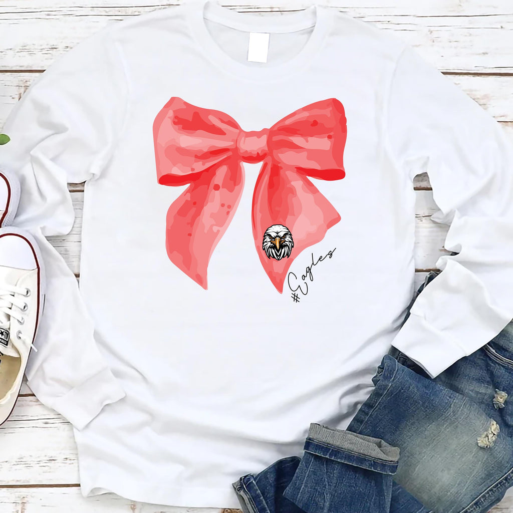 Custom Mascot Retro Long Sleeve Shirt, Booster School Spirit Shirt, Cheer Team Mascot Tee