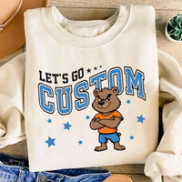 Custom Mascot Retro Sweatshirt, Booster School Spirit Shirt, Cheer Team Mascot Sweatshirt