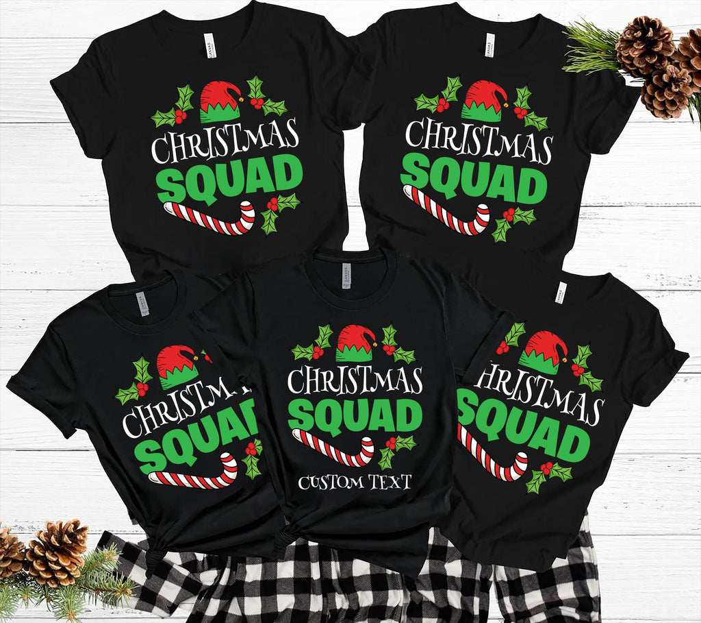 Matching Family Christmas Squad Shirt, Custom Christmas Shirt, Family Christmas Squad Tee for Women Men