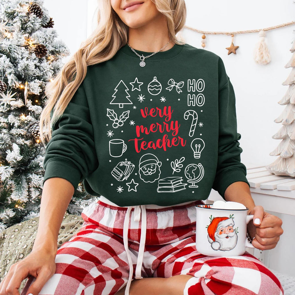 Christmas Teacher Sweatshirt, Christmas Gift for Teacher Shirt, Teacher Claus Sweatshirt