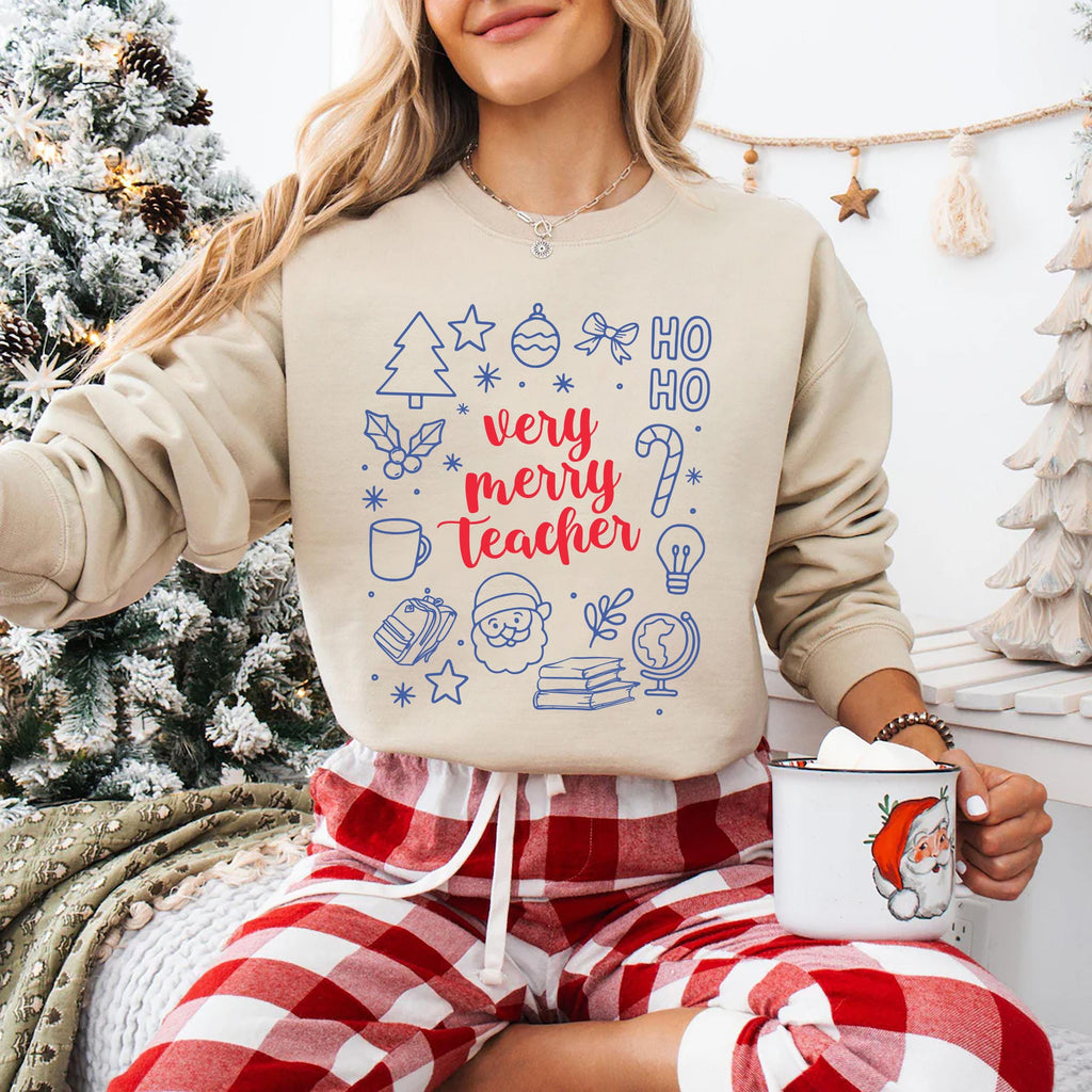 Christmas Teacher Sweatshirt, Christmas Gift for Teacher Shirt, Teacher Claus Sweatshirt