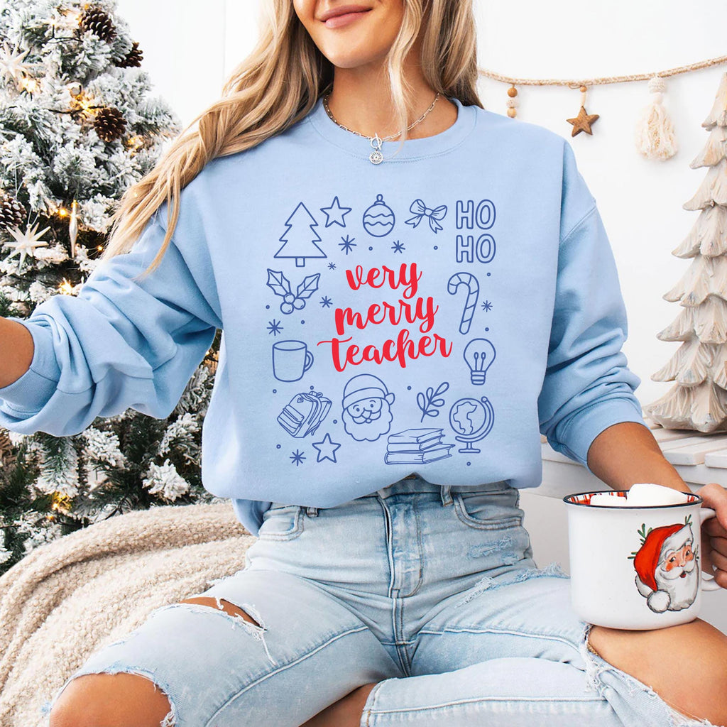 Christmas Teacher Sweatshirt, Christmas Gift for Teacher Shirt, Teacher Claus Sweatshirt