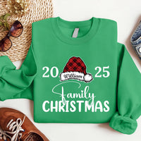 Personalized Family Christmas Sweatshirt, Custom Name Holiday Shirt, Family Christmas Sweatshirt