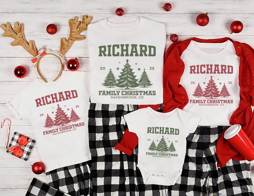 Custom Family Christmas Shirt, Matching Family Christmas Shirt, Christmas Tee