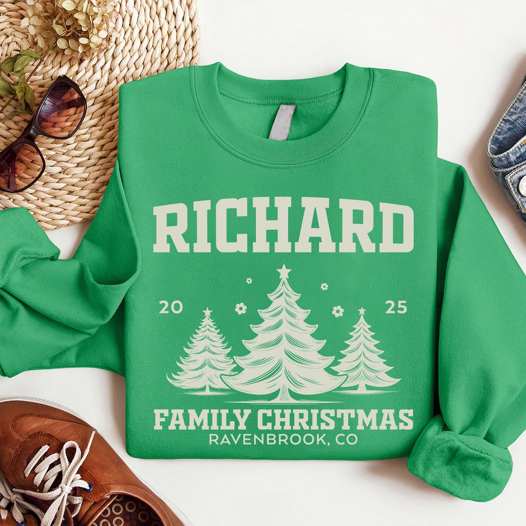 Custom Family Christmas Sweatshirt, Matching Family Christmas Shirt, Christmas Sweatshirt