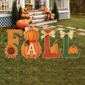 Fall Pumpkin Garden Stakes, Outdoor Harvest Yard Signs, Autumn Thanksgiving Lawn Décor for Patio, Walkway & Seasonal Outdoor Home Decoration