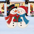 Christmas Snowman Yard Sign, Outdoor Holiday Lawn Stake Decorations, Winter Garden Snowman Décor for Patio, Pathway & Festive Home Display