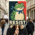 Portland Frog Anti-ICE Protest Sign, Anti-Trump, No Kings In America, Protect Democracy Political Activist Poster, Resist Fascism Rally Sign