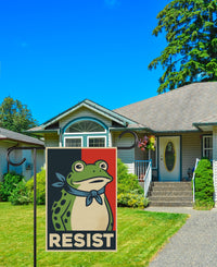 Portland Frog Anti-ICE Protest Garden Flag, Double Sided, No Kings In America, Protect Democracy, Anti-Trump Flag, Resist Fascism Flag