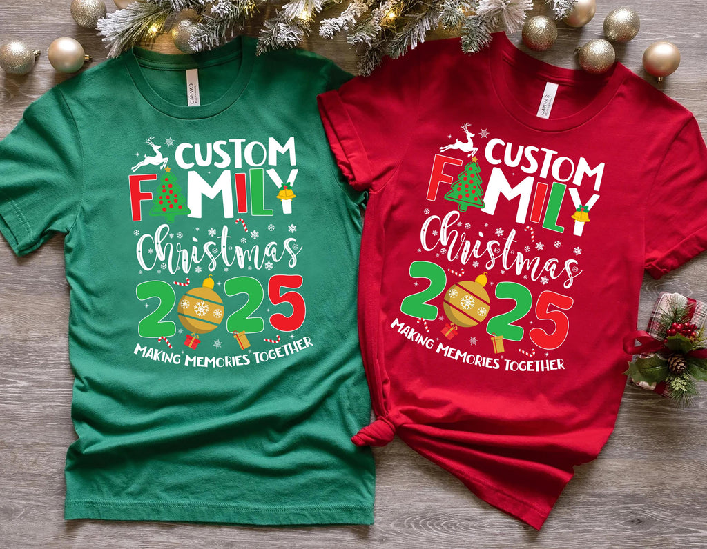 Customized Family Christmas 2025 Shirt, Making Memories Together Shirt, Christmas Family Tee