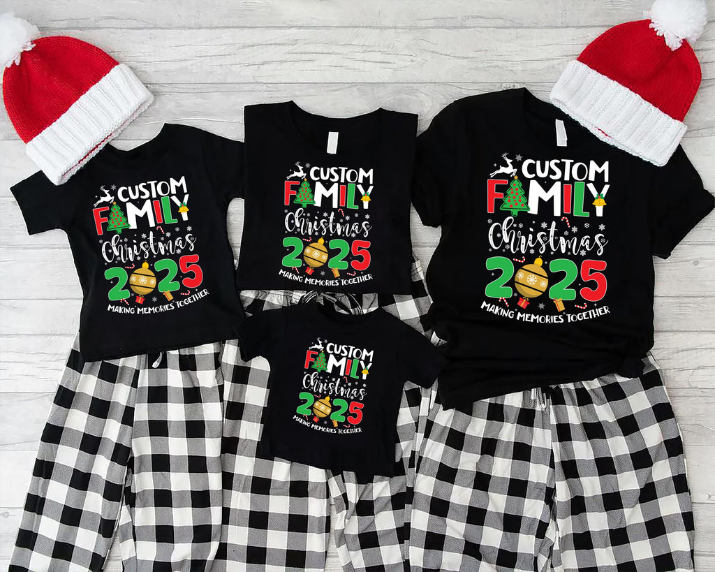 Customized Family Christmas 2025 Shirt, Making Memories Together Shirt, Christmas Family Tee