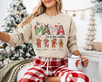 Personalized Christmas Mama Sweatshirt, This Mama Loves Her Cookies Shirt, Custom Gingerbread Sweatshirt