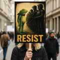 Portland Frog Anti-ICE Protest Sign, Anti-Trump, No Kings In America, Protect Democracy Political Activist Poster, Resist Fascism Rally Sign