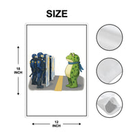 Portland Frog Anti-ICE Protest Garden Flag, Double Sided, No Kings In America, Protect Democracy, Anti-Trump Flag, Resist Fascism Flag