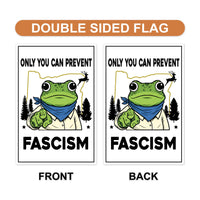 Portland Frog Anti-ICE Protest Garden Flag, Double Sided, No Kings In America, Protect Democracy, Anti-Trump Flag, Resist Fascism Flag