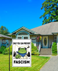 Portland Frog Anti-ICE Protest Garden Flag, Double Sided, No Kings In America, Protect Democracy, Anti-Trump Flag, Resist Fascism Flag