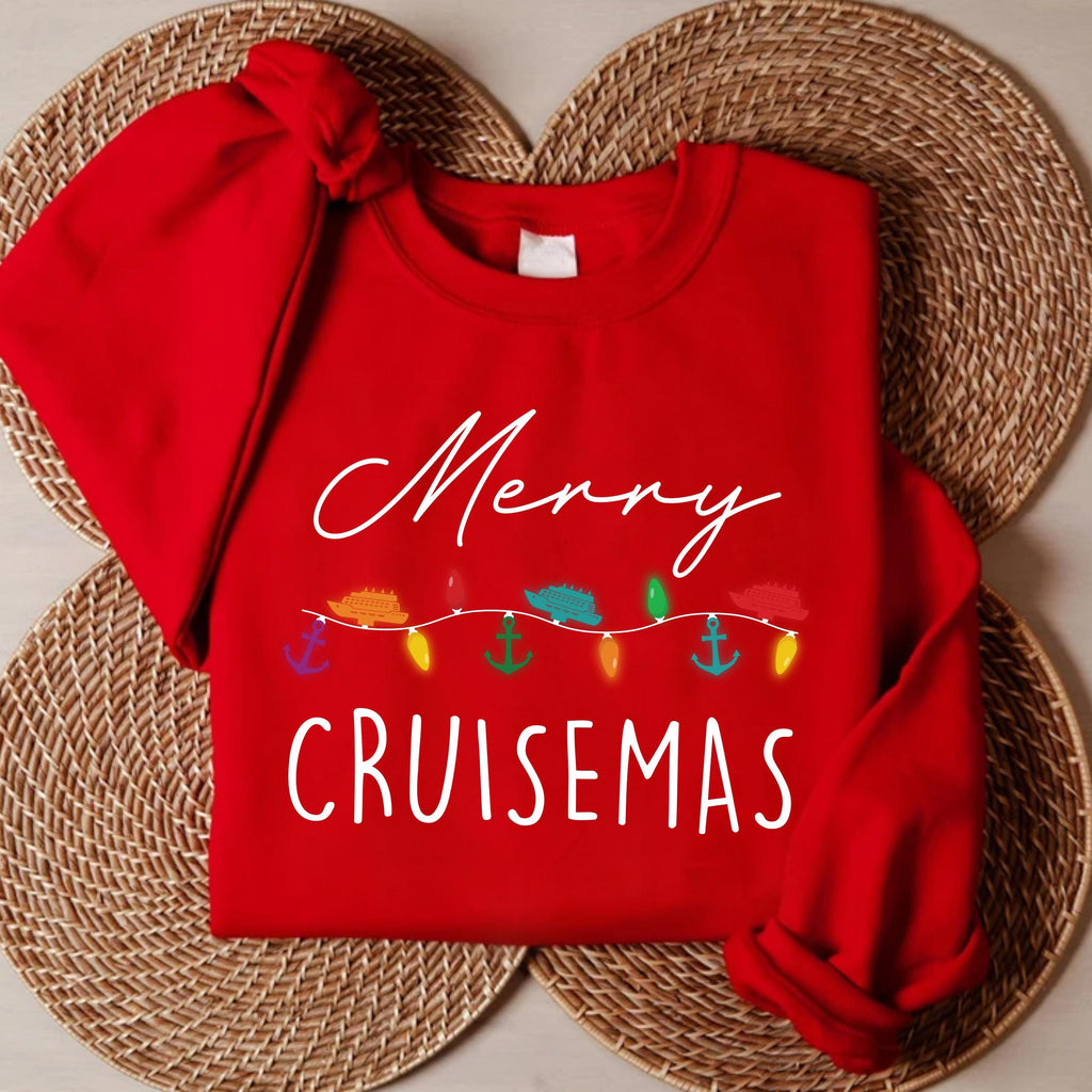 Merry Cruisemas Sweatshirt, Family Christmas Cruise Shirt, Christmas Holiday Trip Sweatshirt