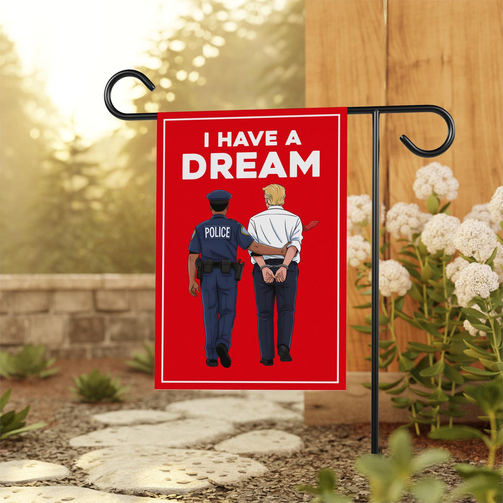No Kings In America Garden Flag, Double Sided, I Have A Dream, Anti-Trump, Resist Racism Flag, Resist Fascism Flag