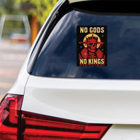 No Kings Protest Vinyl Sticker, Democracy Not Oligarchy, Anti-Trump, Resist Racism, Resist Fascism Bumper Sticker, 6" x 4.5"