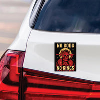 No Kings Protest Magnet, Democracy Not Oligarchy, Anti-Trump, Resist Racism, Resist Fascism Vehicle Magnet, 6" x 4.5"