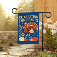 Anti-Trump Pro Immigrant Fall Protest Garden Flag, Thanksgiving Resist Fascism Yard Flag, Subtle Political Decor, Harvest Fall Outdoor Flag
