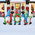 Christmas Gnome Yard Signs, JOY Holiday Lawn Stakes, Outdoor Christmas Garden Decorations for Patio, Pathway & Festive Home Winter Décor