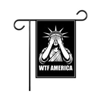 No Kings In America Garden Flag, Double Sided, WTF America, Democracy Not Oligarchy, Anti-Trump, Resist Racism Flag, Resist Fascism Flag