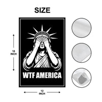 No Kings In America Garden Flag, Double Sided, WTF America, Democracy Not Oligarchy, Anti-Trump, Resist Racism Flag, Resist Fascism Flag