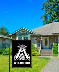 No Kings In America Garden Flag, Double Sided, WTF America, Democracy Not Oligarchy, Anti-Trump, Resist Racism Flag, Resist Fascism Flag