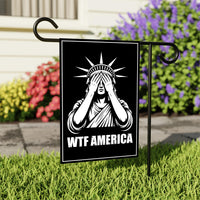 No Kings In America Garden Flag, Double Sided, WTF America, Democracy Not Oligarchy, Anti-Trump, Resist Racism Flag, Resist Fascism Flag