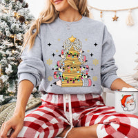 Christmas Pencil Tree Teacher Sweatshirt, Crayon Tree Light Shirt, Teacher Christmas Sweatshirt