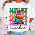 Merry Teacher Shirt, Teacher Christmas Shirt, Teacher Holiday Tee