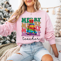 Merry Teacher Shirt, Teacher Christmas Shirt, Teacher Holiday Tee