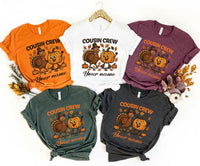 Custom Cousin Crew Thanksgiving Shirt, Personalized Family Thanksgiving Shirt, Matching Thanksgiving Kids Tee