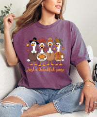 Just a Thankful Goose Shirt, Pilgrim Goose Shirt, Thankful Silly Goose Tee