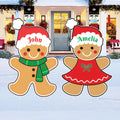 Personalized Gingerbread Boy or Girl Yard Sign, Custom Name Christmas Decoration, Outdoor Holiday Lawn Décor, Festive Garden Winter Display