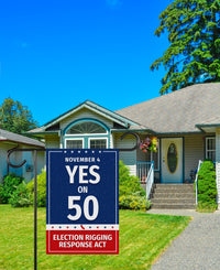 Yes on Prop 50 Garden Flag, Election Rigging Response Act Yard Flag, Anti-Gerrymandering California Flag, Political Outdoor Lawn Banner