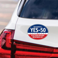 Yes on Prop 50 Magnet, California Political Reform Magnet, Anti-Gerrymandering Election Act Vehicle Magnet, 6" x 4.5"