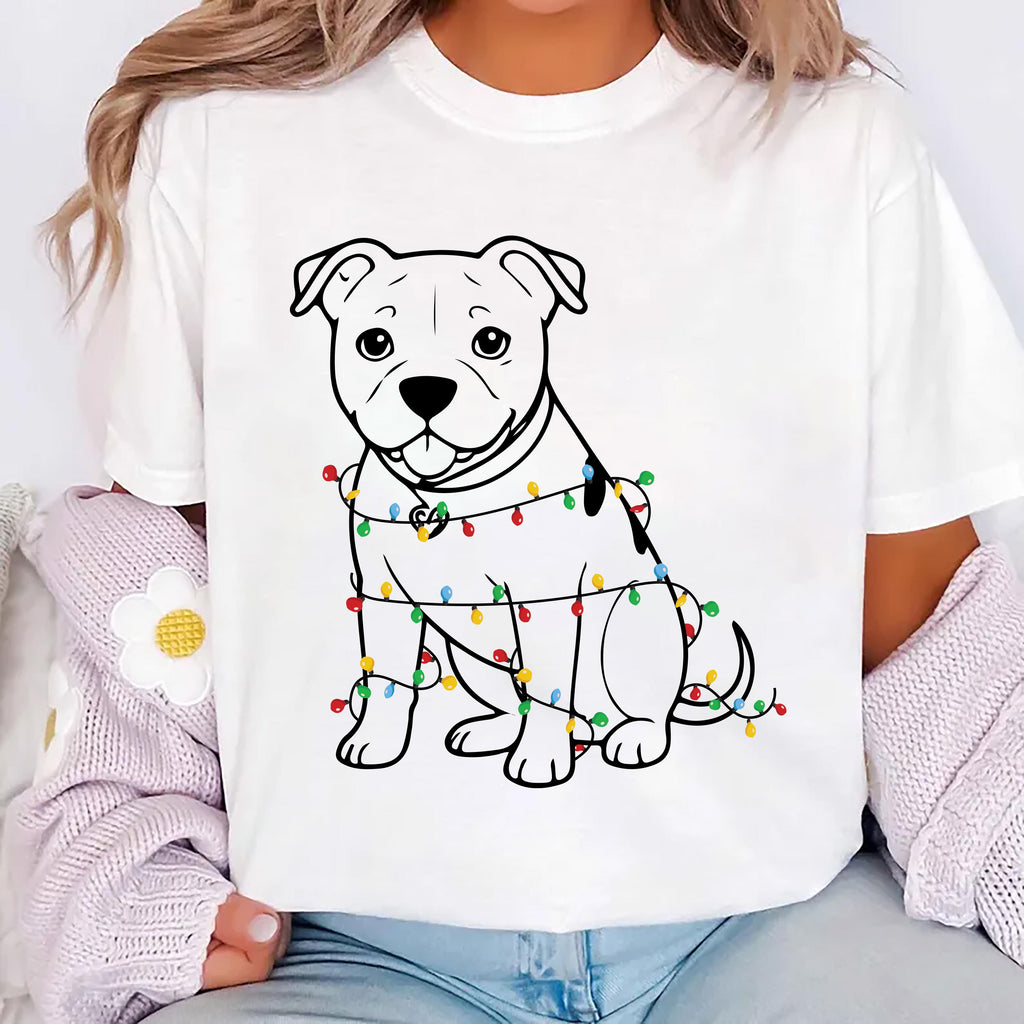 Cute Christmas Dog Shirt, Pitbull Holiday Shirt, Family Xmas Tee