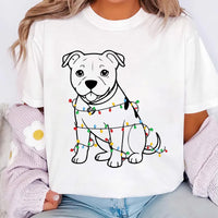 Cute Christmas Dog Shirt, Pitbull Holiday Shirt, Family Xmas Tee