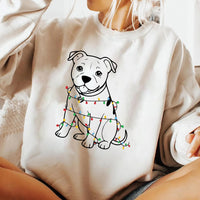 Cute Christmas Dog Sweatshirt, Pitbull Holiday Shirt, Family Xmas Sweatshirt