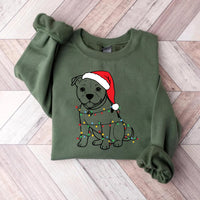 Cute Christmas Dog Sweatshirt, Pitbull Holiday Shirt, Family Xmas Sweatshirt